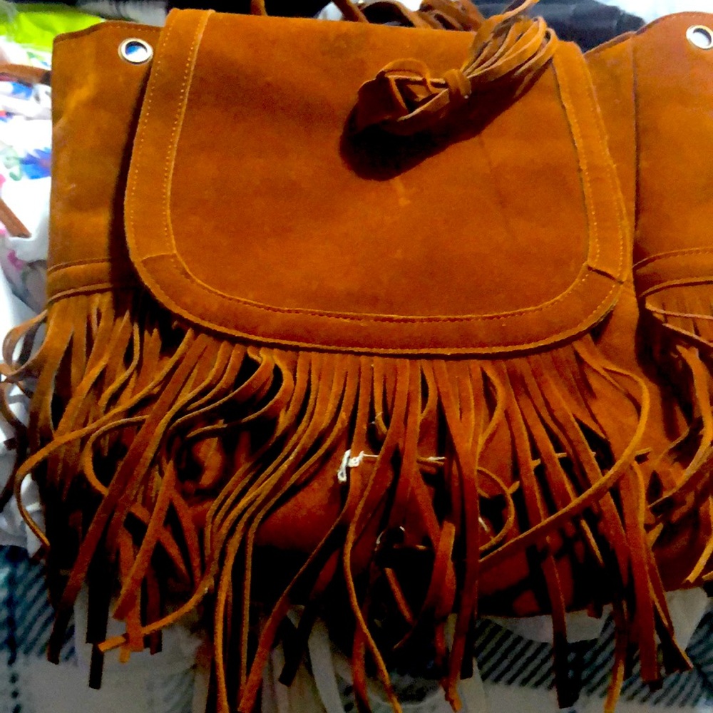 Leather leather backpack